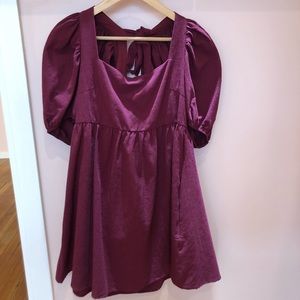 Burgundy Mini Dress - Emory Park